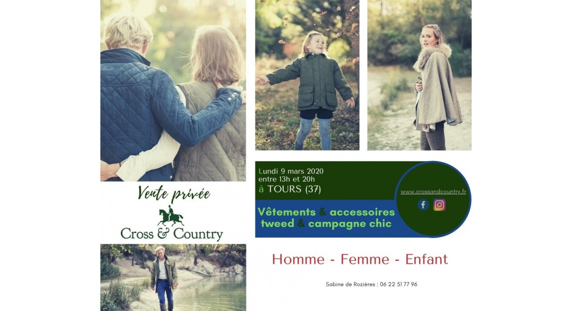 Vente privée à Tours le 9 mars 2020 de 13h à 20h